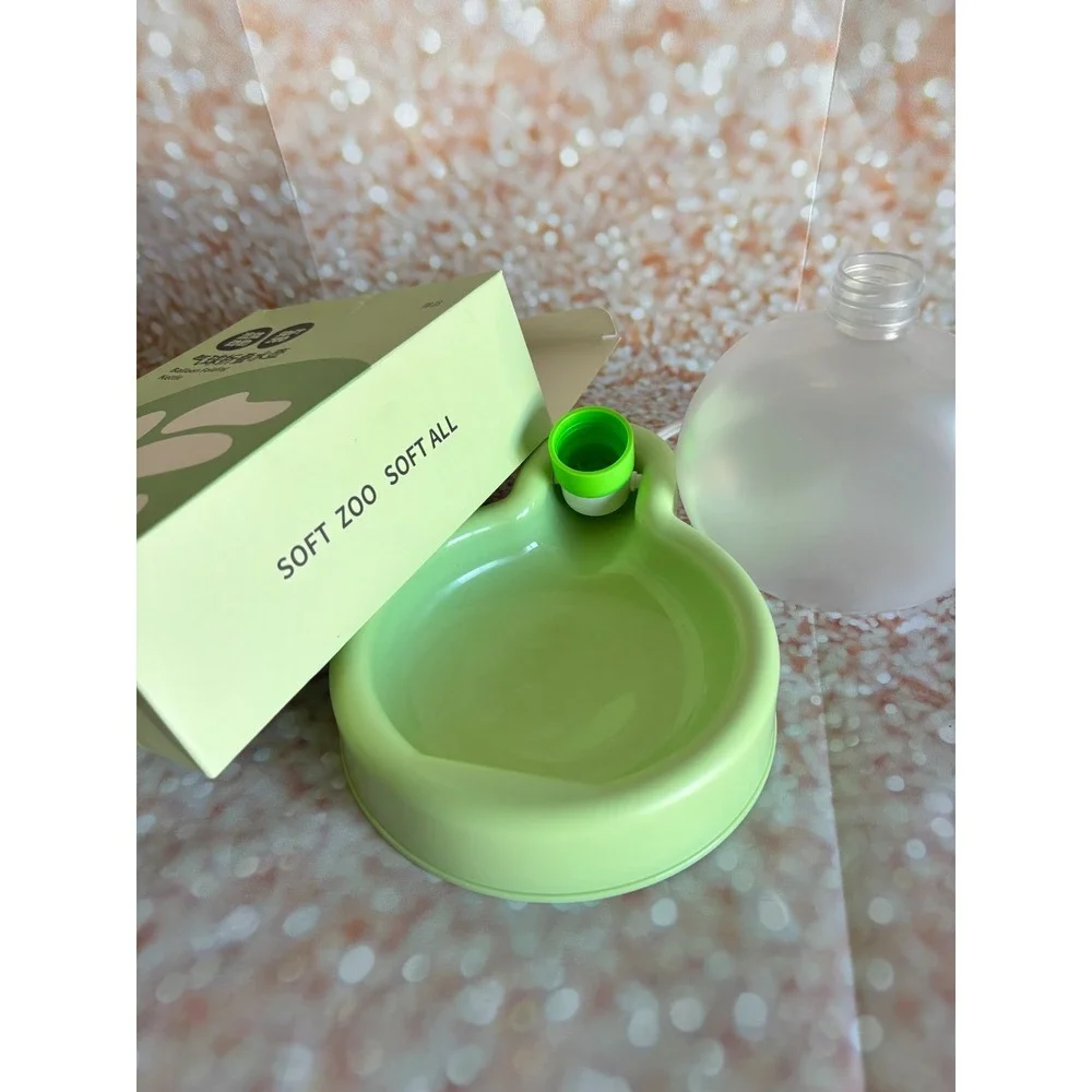 Portable Pet Water Bottle‎ Dispenser Travel Dog Cat Feeder Green